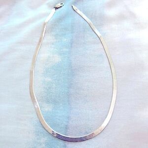 Italian silver herringbone chain chain18”